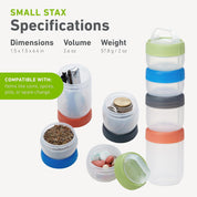 Humangear Stax Small Starter 4-Pack- Clear/Spectrum