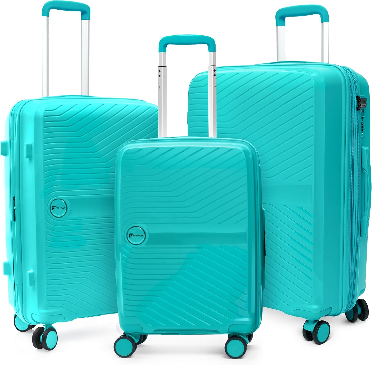 Feelway Luggage 3-Piece Expandable Spinner Luggage Set – 20"/24"/28"