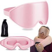 FlyHugz® Premium 100% Blackout Sleep Mask - Pink