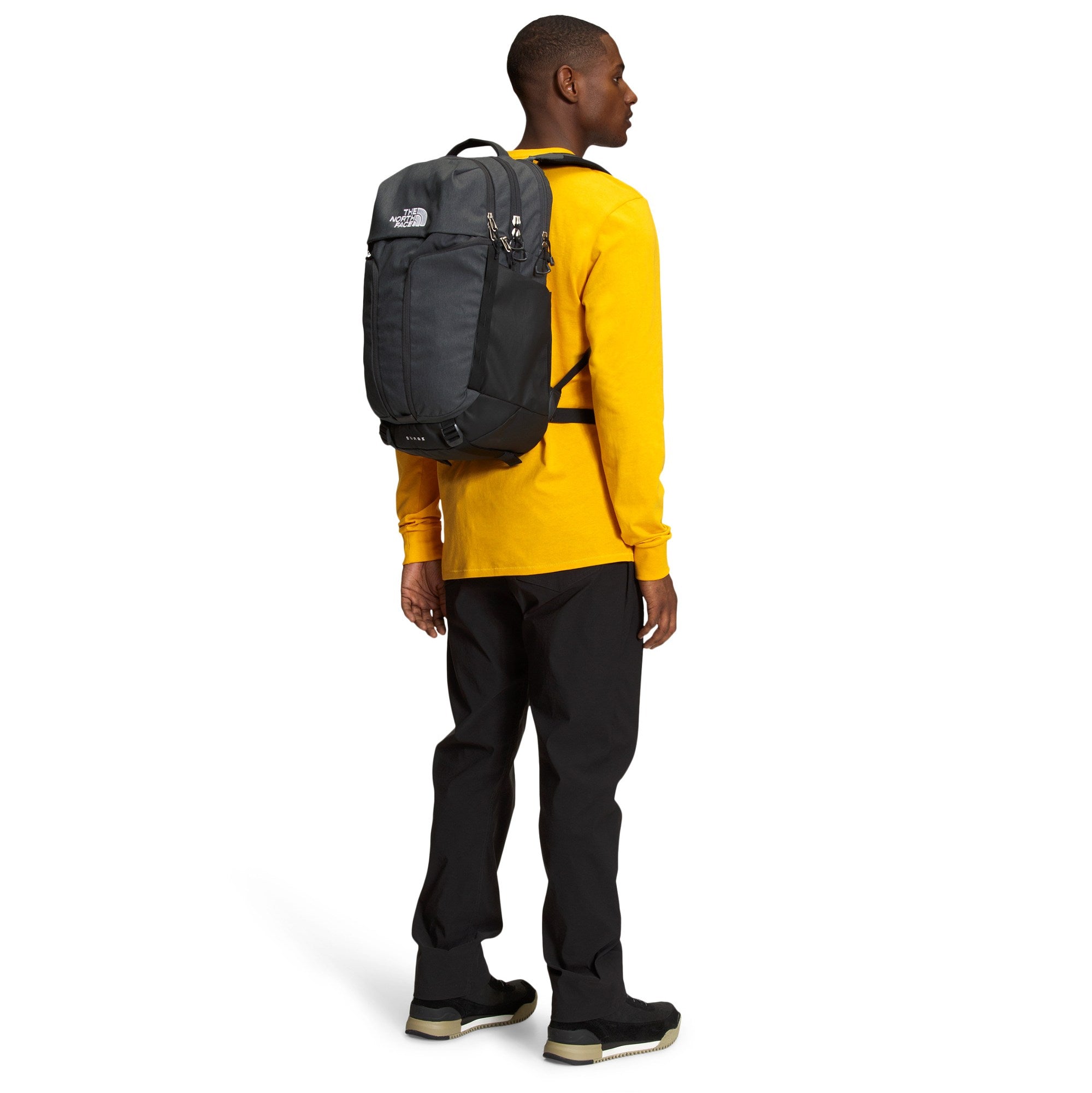 The North Face Surge Backpack -Asphalt Grey Light Heather/TNF Black-NPF