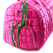 Mimi Quilted Puffer Weekender/Duffel Bag: Navy