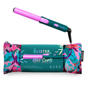 Glister “Mini Curls” Dual Voltage Travel Clip Curler with Carrying Pouch - Watermelon