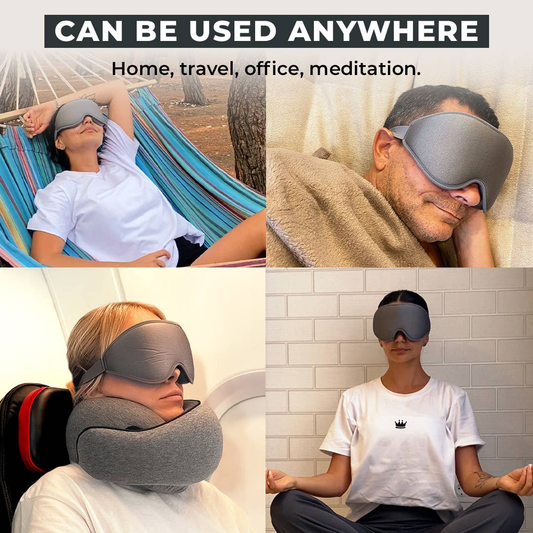 FlyHugz® Premium Sleep Mask - Gray