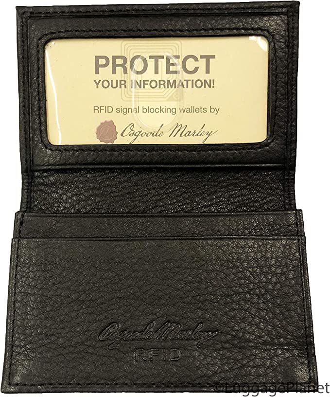 Osgood Marley RFID Cashmere Card Case - Black