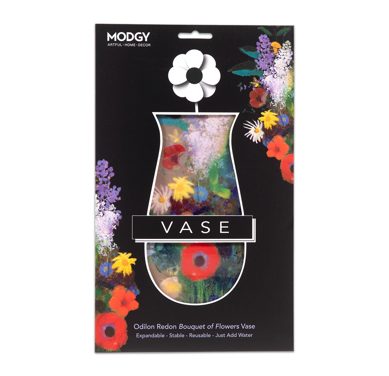 Modgy Expandable Vase -  Odilon Redon Bouquet of Flowers Expandable Vase