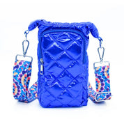 Mavi Bandz Water Bottle Bag Crossbody Hydro Puffer Tote - Indigo Blue