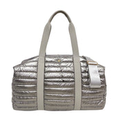 Lemonbella Puffer Weekender Duffle Travel Bag Pebble Gray