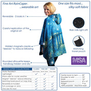 RainCaper - Van Gogh "Irises" Reversible Rain Cape