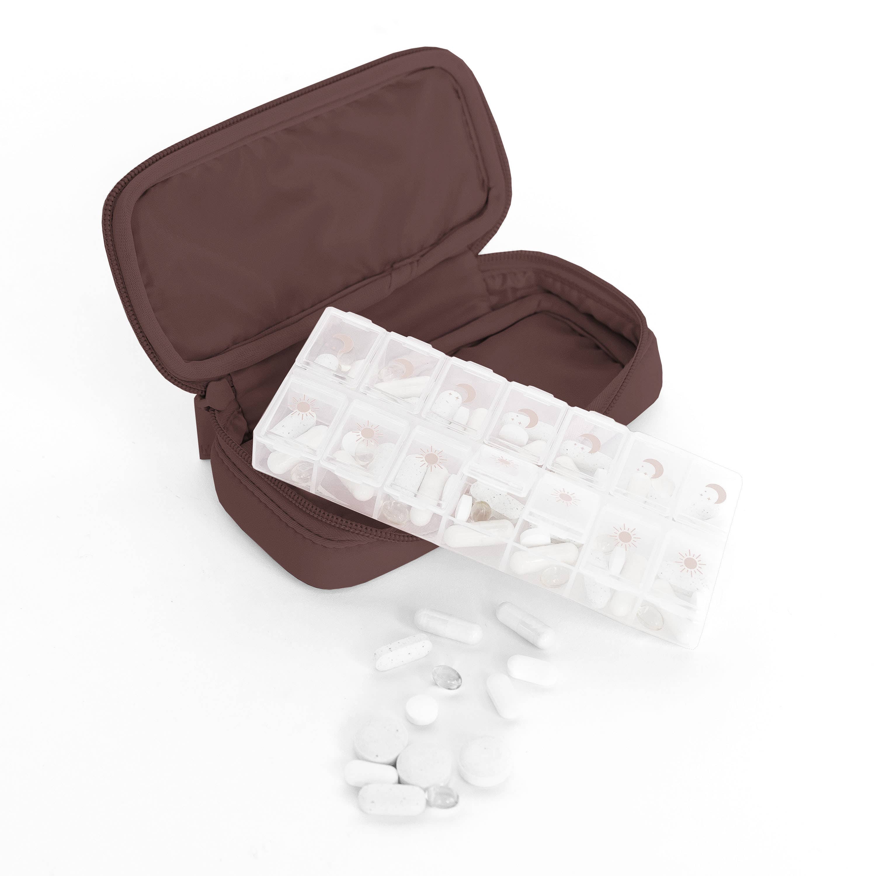 MYTAGALONGS The Vitamin Organizer - Espresso Brown