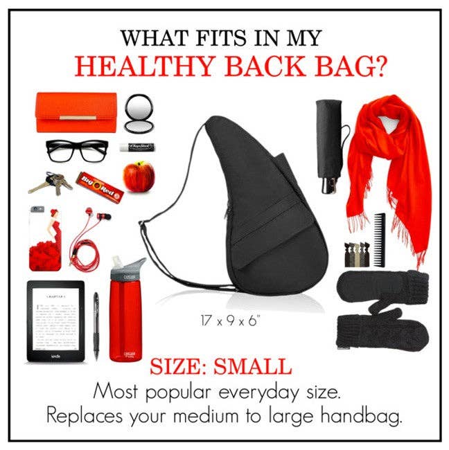 AmeriBag 17" Microfiber Healthy Back Bag Tote® Small - Black