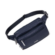 Baggallini Securtex Anti-Theft Belt Bag Sling - French Navy
