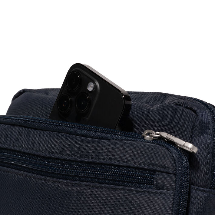 Baggallini Securtex Anti-Theft Belt Bag Sling - French Navy