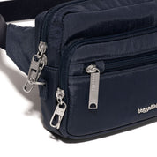 Baggallini Securtex Anti-Theft Belt Bag Sling - French Navy