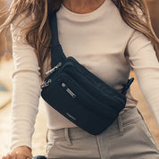 Baggallini Securtex Anti-Theft Belt Bag Sling - French Navy