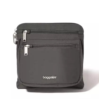Baggallini Securtex Anti-Theft Crossbody -  Charcoal