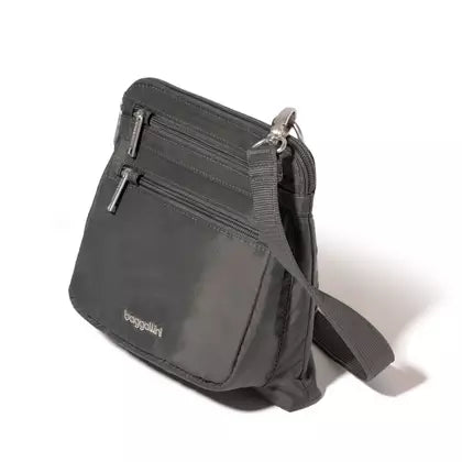 Baggallini Securtex Anti-Theft Crossbody -  Charcoal