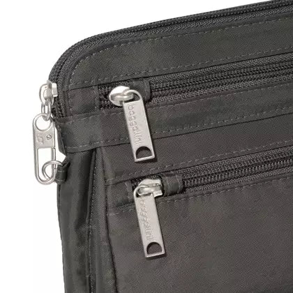 Baggallini Securtex Anti-Theft Crossbody -  Charcoal