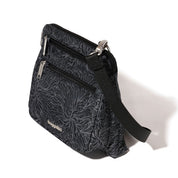 Baggallini Securtex Anti-Theft Crossbody -  Midnight Blossom Print