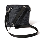 Baggallini Securtex Anti-Theft Crossbody -  Midnight Blossom Print