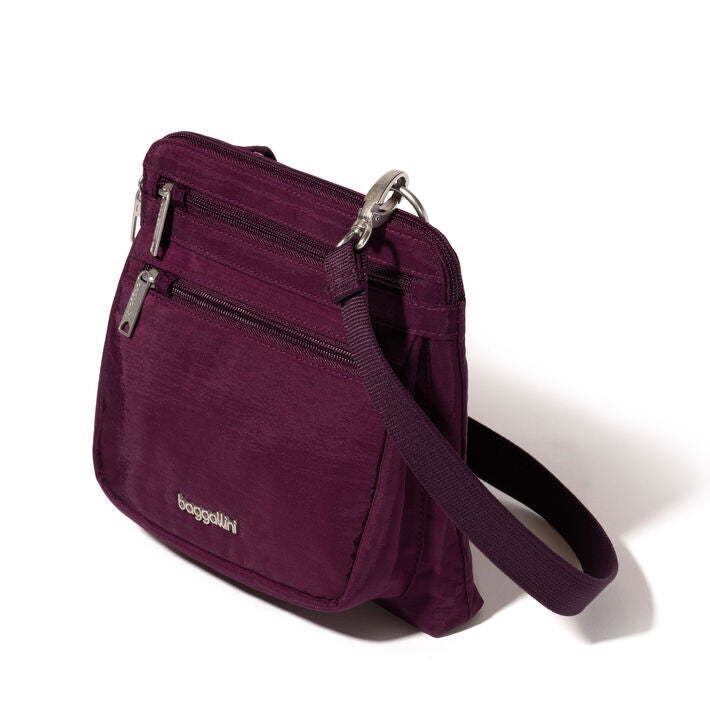 Baggallini Securtex Anti-Theft Crossbody - Mulberry Irv's Luggage Baggallini Securtex Anti-Theft Crossbody - Mulberry Irv's Luggage