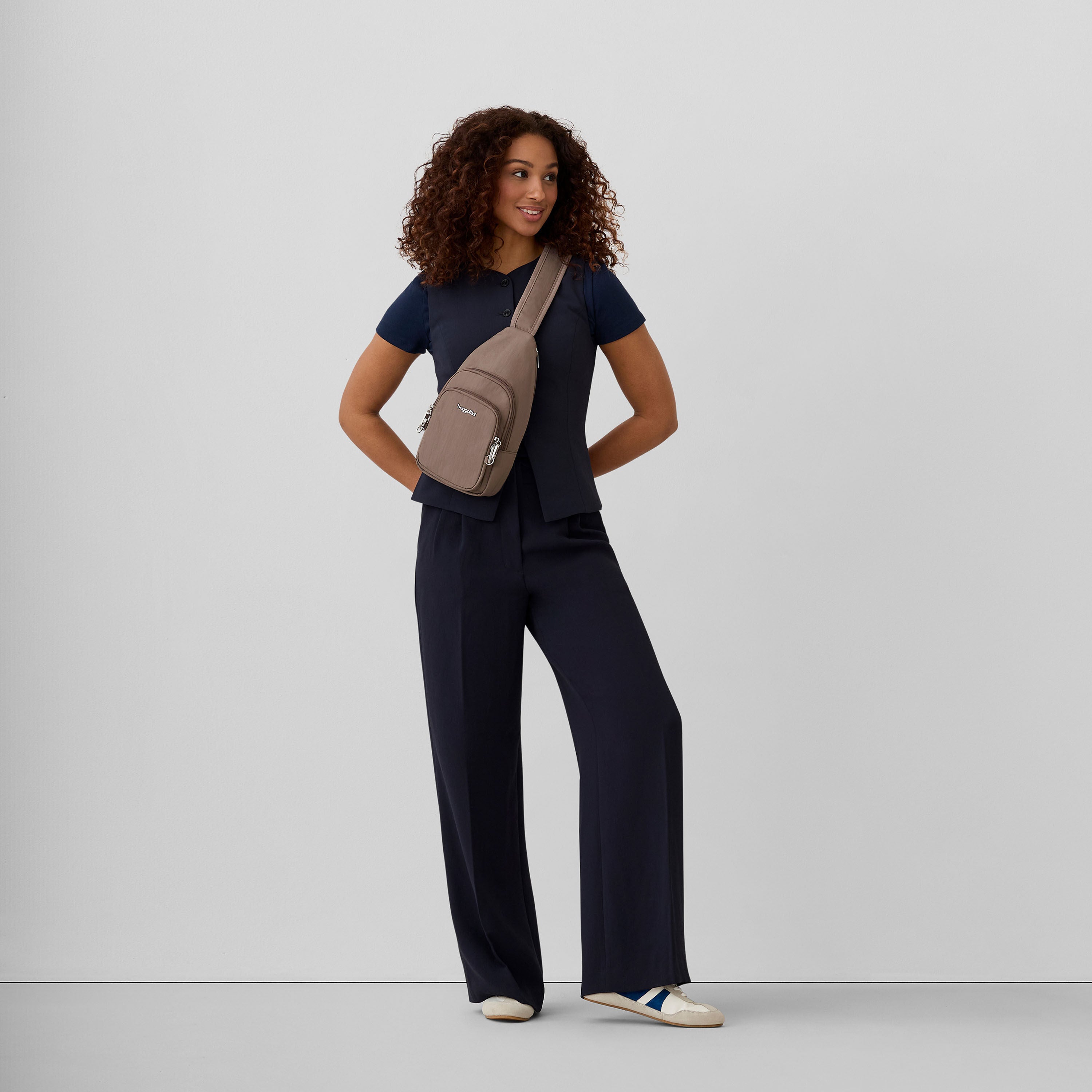 Baggallini Securtex Anti-Theft Daytripper Sling -  Portobello