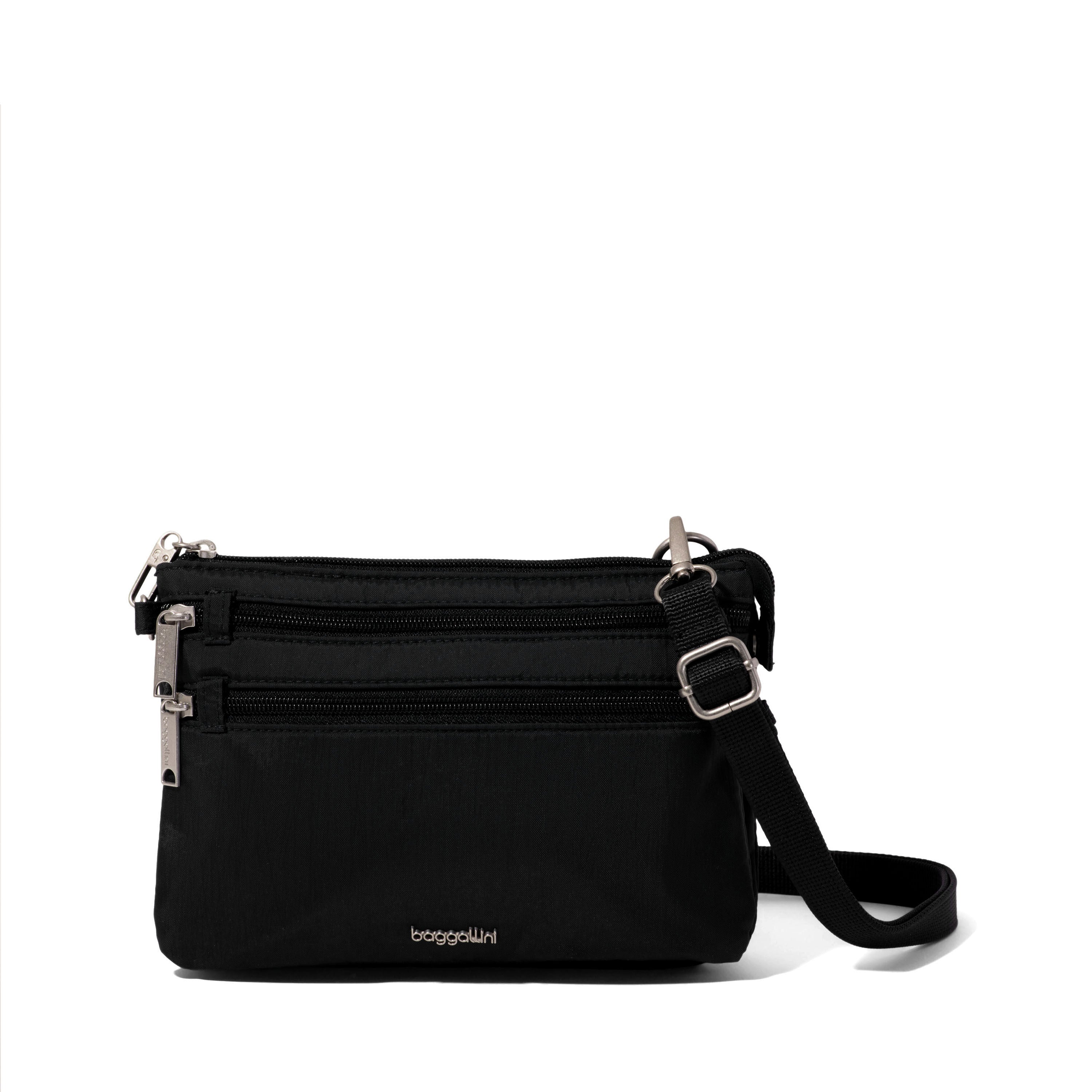 Baggallini Securtex Anti-Theft Stash Crossbody Bag -  Black