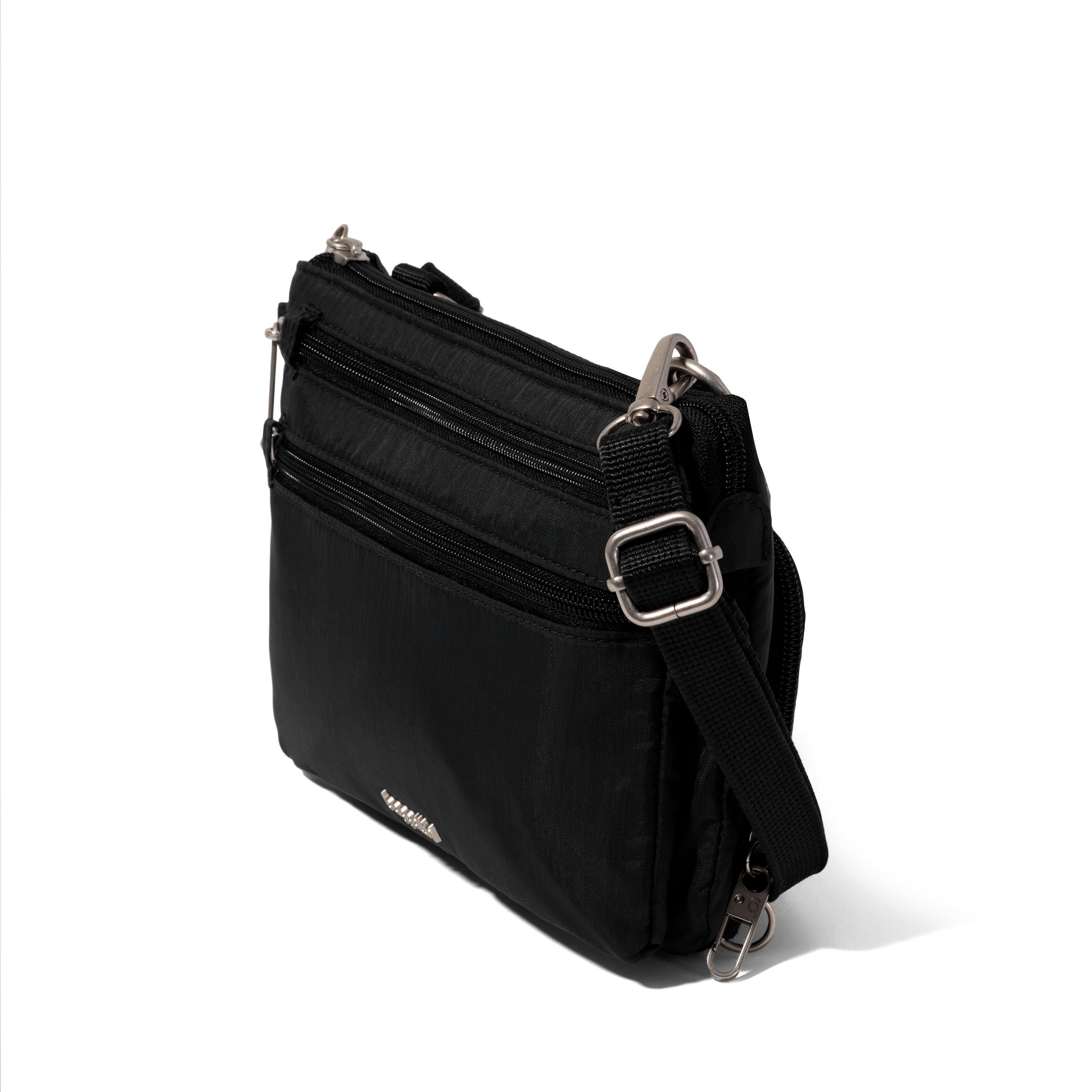 Baggallini Securtex Anti-Theft Stash Crossbody Bag -  Black