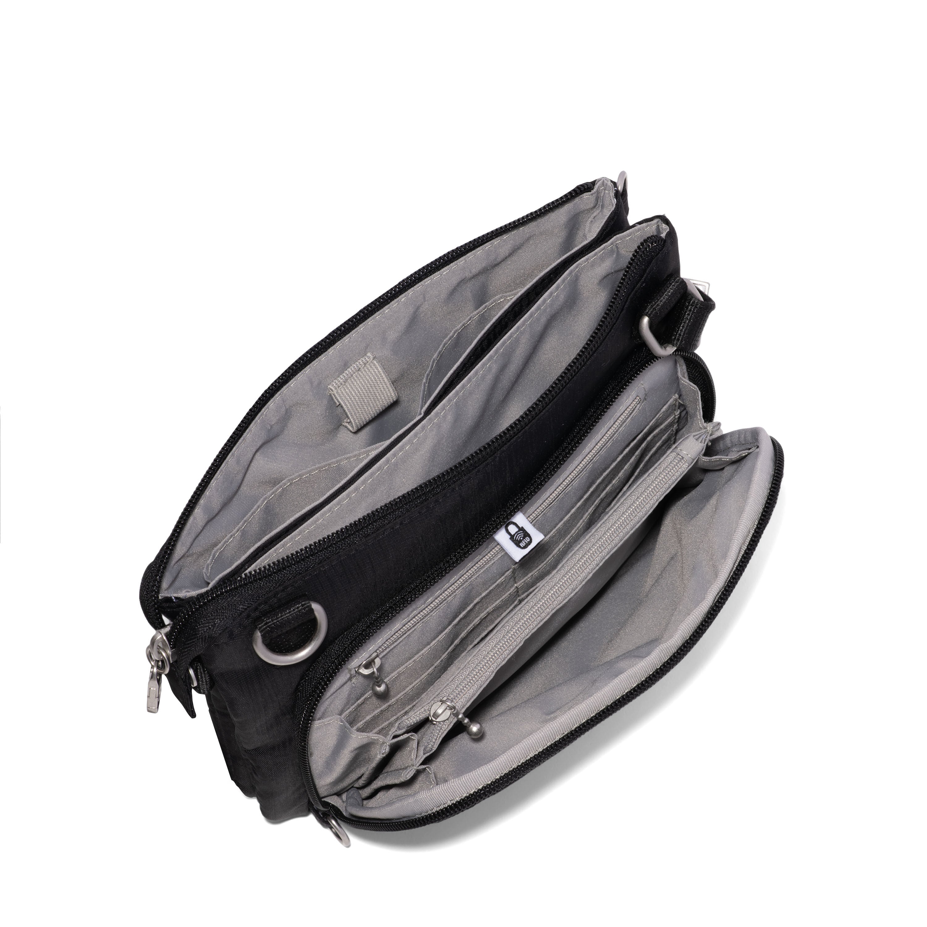 Baggallini Securtex Anti-Theft Stash Crossbody Bag -  Black