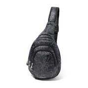 Baggallini Securtex Anti-Theft Multi Zip Sling - Midnight Blossom