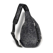 Baggallini Securtex Anti-Theft Multi Zip Sling - Midnight Blossom