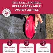 Hydaway Collapsible Water Bottle with Spout 17OZ - Raspberry