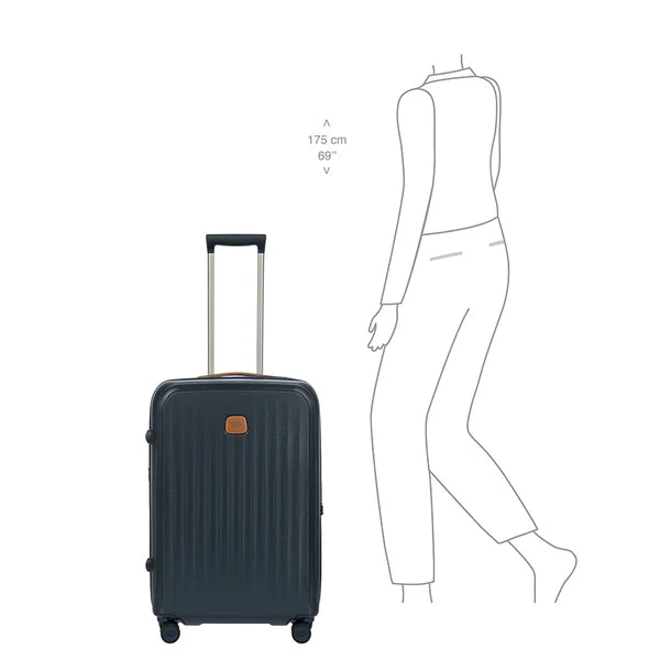 Bric's Taormina Medium Expandable Checked - Navy Blue