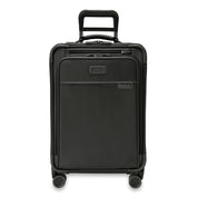 Briggs & Riley Baseline Essential 22" Carry On Expandable Spinner + 3 Packing Cubes + Free Amenities Kit and Monogram – Black