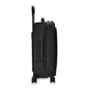 Briggs & Riley Baseline Essential 22" Carry On Expandable Spinner + 3 Packing Cubes + Free Amenities Kit and Monogram – Black