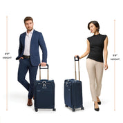Briggs & Riley Baseline Essential 22" Carry On Expandable Spinner + 3 Packing Cubes + Free Amenities Kit and Monogram – Navy