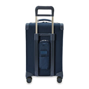Briggs & Riley Baseline Essential 22" Carry On Expandable Spinner + 3 Packing Cubes + Free Amenities Kit and Monogram – Navy
