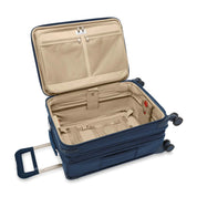 Briggs & Riley Baseline Essential 22" Carry On Expandable Spinner + 3 Packing Cubes + Free Amenities Kit and Monogram – Navy