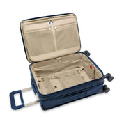 Briggs & Riley Baseline Essential 22" Carry On Expandable Spinner + 3 Packing Cubes + Free Amenities Kit and Monogram – Navy