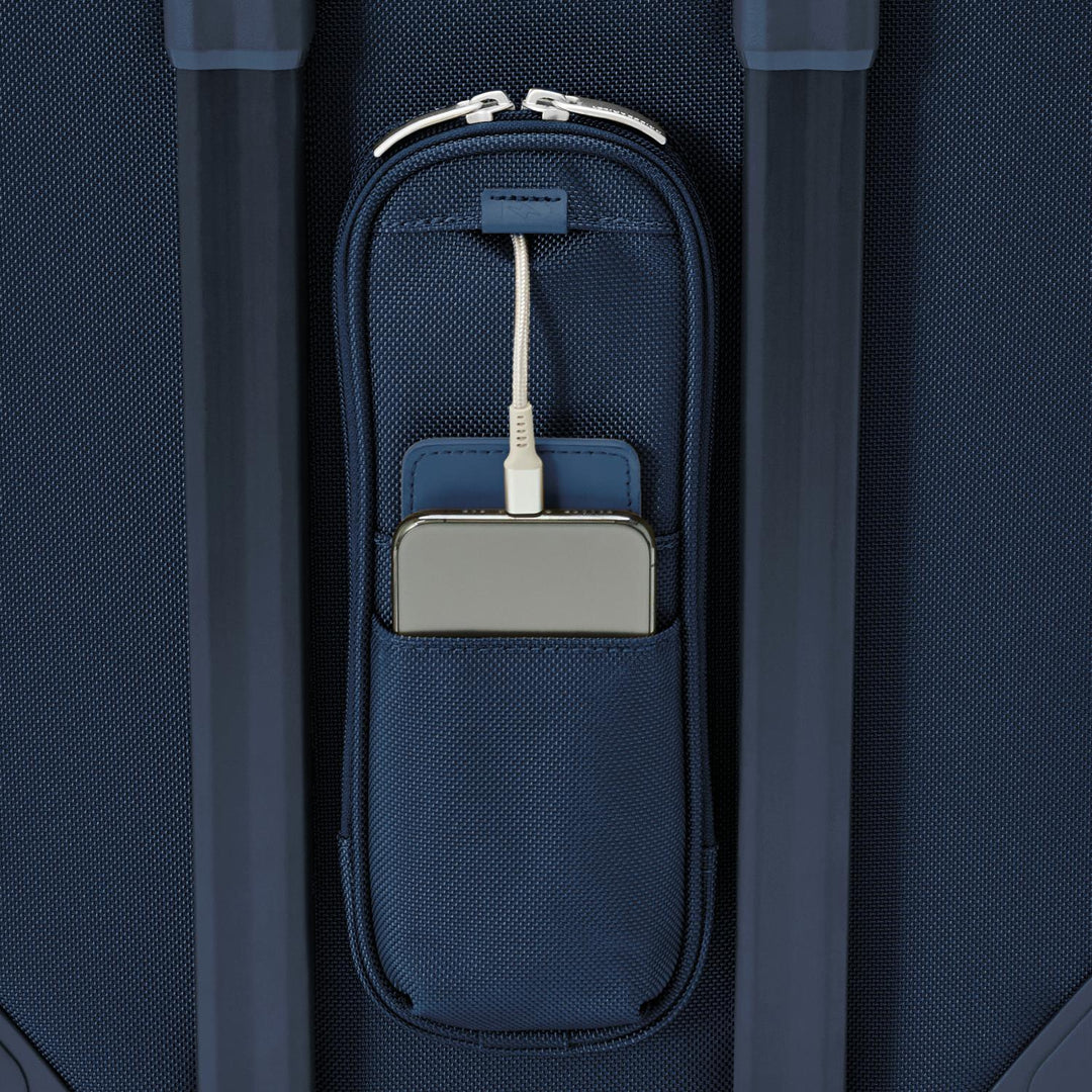 Briggs & Riley Baseline Essential 22" Carry On Expandable Spinner + 3 Packing Cubes + Free Amenities Kit and Monogram – Navy