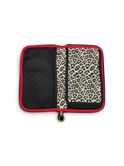 KUSSHI Beauty Organizer  - Black with Leopard Interior