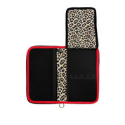 KUSSHI Beauty Organizer  - Black with Leopard Interior