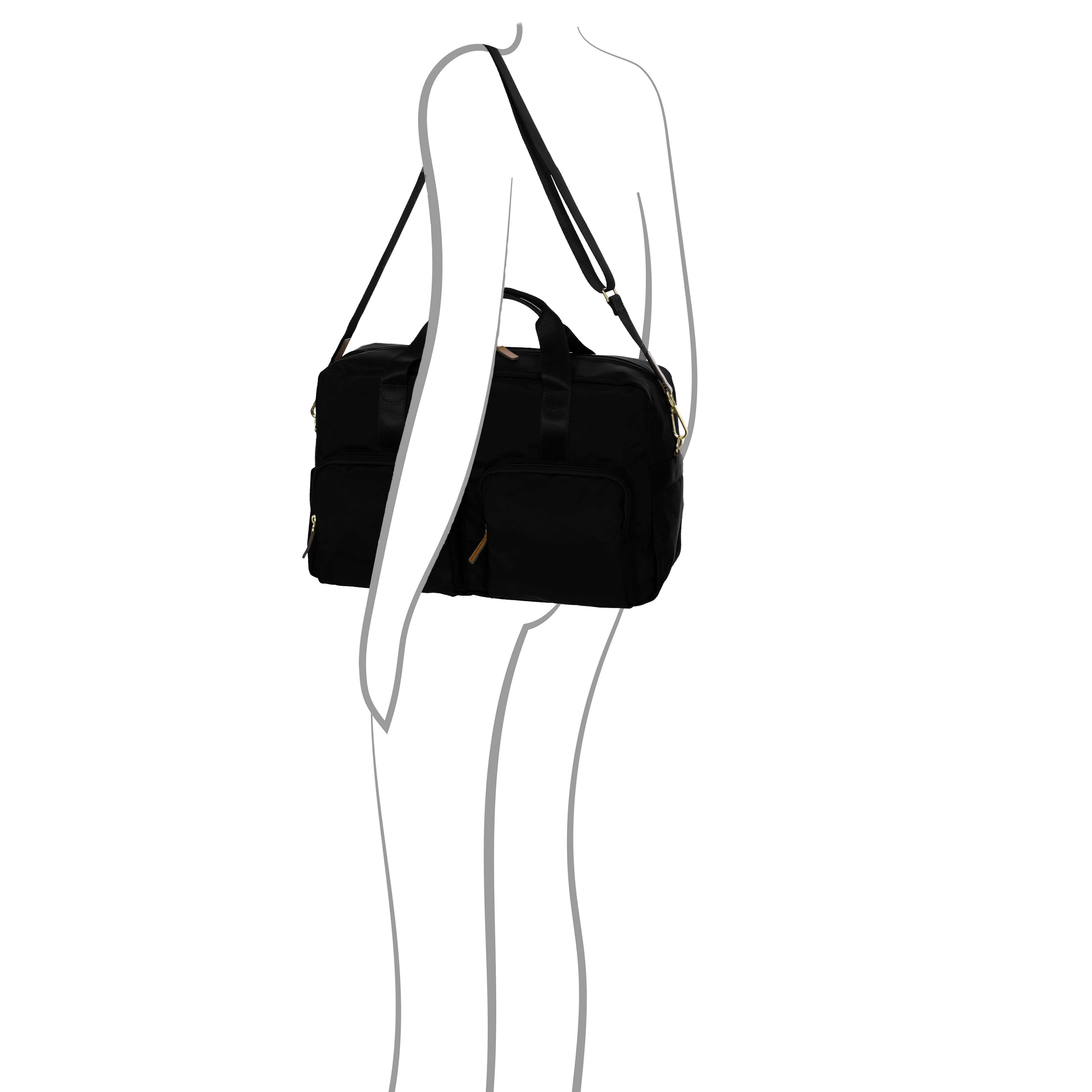 Brics X-Bag Boarding Duffle Bag With Pockets - Black