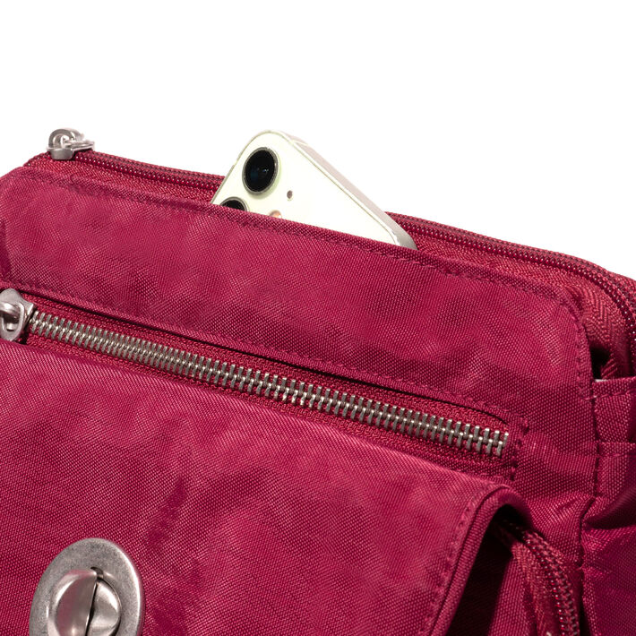 Baggallini Calais Crossbody Bag - Beet Red