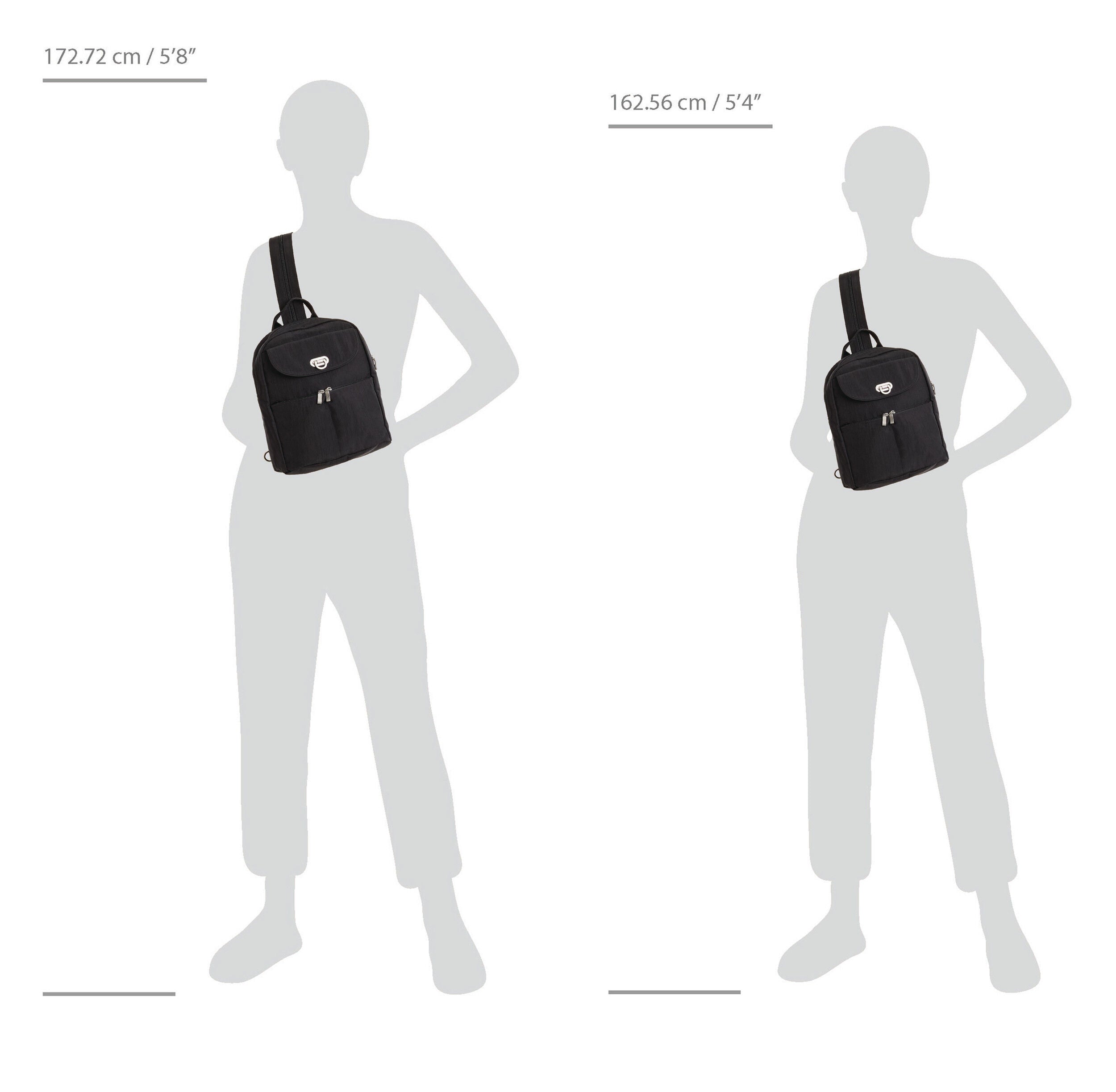 Baggallini Coastal Flip Lock Day Pack - Black