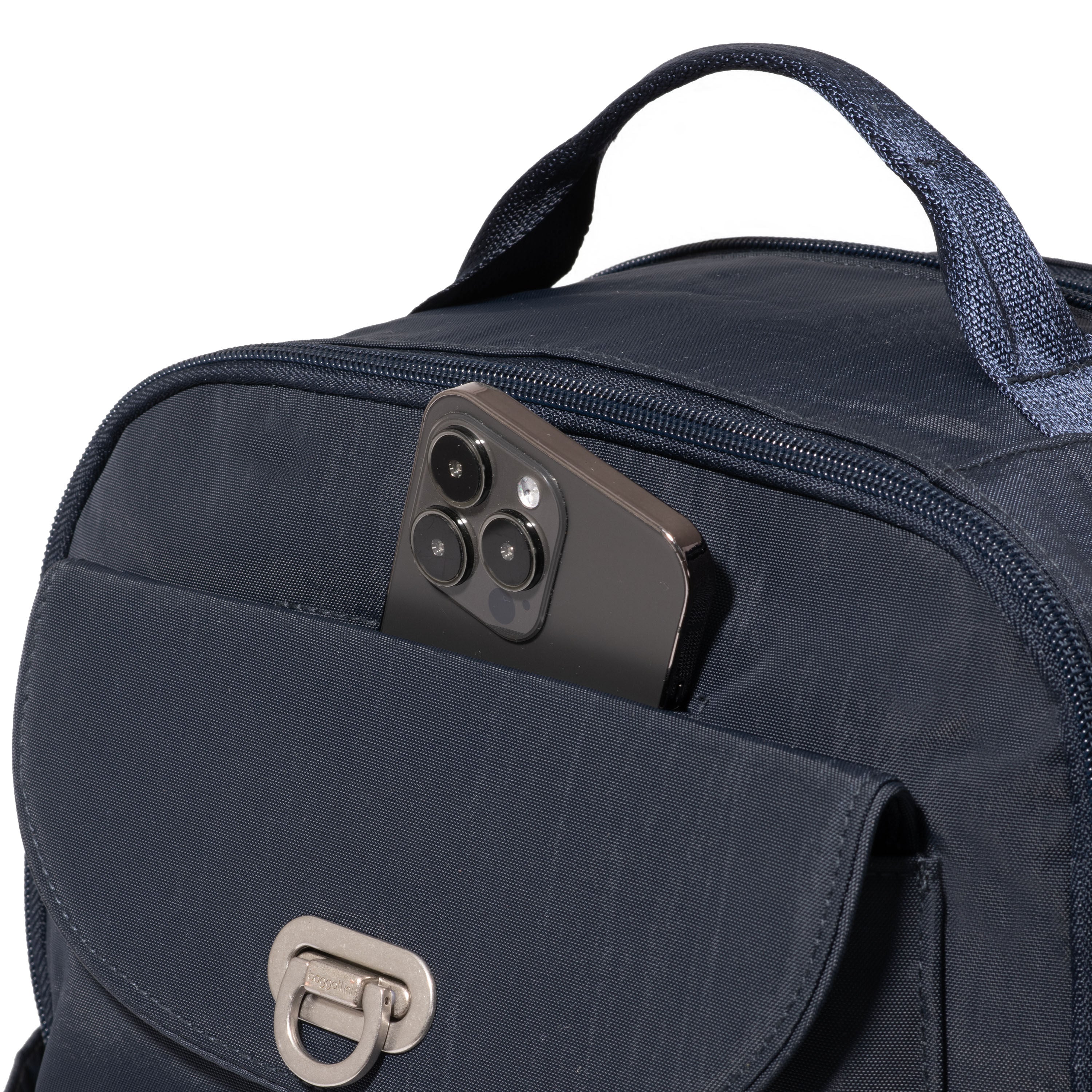 Baggallini Coastal Flip Lock Backpack - French Navy