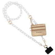 Save The Girls Clip & Go Ice Chain with Pouch - White/Gold