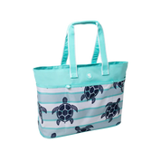 Geckobrands Large Beach Tote - Turtle Stripe