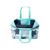 Geckobrands Large Beach Tote - Turtle Stripe