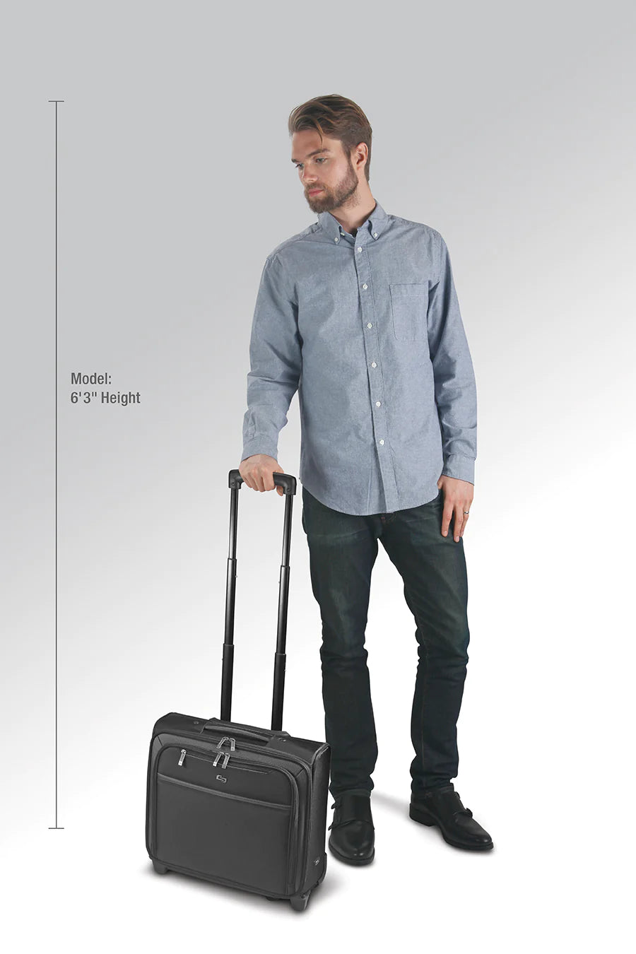 Solo New York Dakota Rolling Overnighter Case - Black