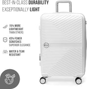 Feelway Luggage 20" Expandable Carry On - White